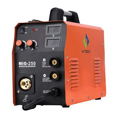 HITBOX New Arrival Mig Welder MIG250 MIG TIG ARC Welding Machine Gas Gasless Welder 220V Mig Welding Machine 3 in 1