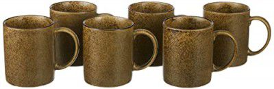 Hitkari Porcelain Bio Matt Coffee Mug 6 Pc.| White | 6 Pc. Coffee Mug for Morning & Evening Tea | Set of 6 Pc.