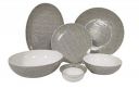 Hitkari Porcelain Grey Emboss Dinner Set 27 Pcs...