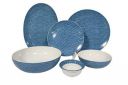 Hitkari Potteries Porcelain Emboss Dinner Set for Home, Kitchen, Blue, 27-Pieces…...