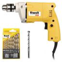HIWALT PRO 10mm Electric Drill Machine, copper Armature With Free 13Pcs Drill Bits & 1Pc Masonary Bit Combo...