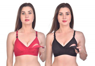 HIYA Womens Wire Free Maternity Bra-Pack of 2