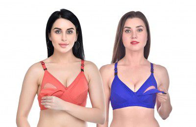 HIYA Womens Wire Free Maternity Bra-Pack of 2