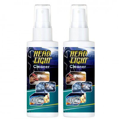 HK Pramukh Headlight Cleaning Spray DIY Automobile Car & Bike Headlight Lens, Glass Restorer Cleaner & Shiner, Restores Cloudy, Dull, Yellowed Headlights Cleaner Spray, Pack of 2 (100 ML Each)