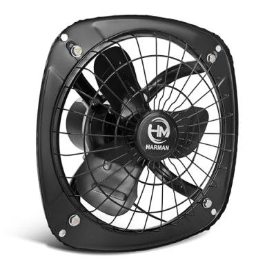 HM Heavy Duty High Speed Fresh Air Exhaust Fan For Kitchen | Bathroom | Home | Office Ventillation With 1 Year Warranty Made In India (12 Inch Exhaust Fan 300 MM) | (Black)
