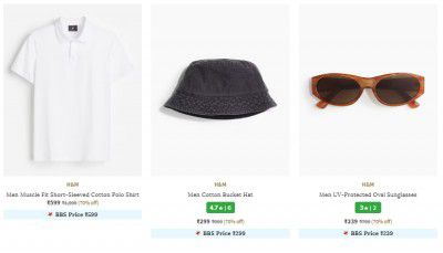 H&M On AJIO : Men Upto 70% Off