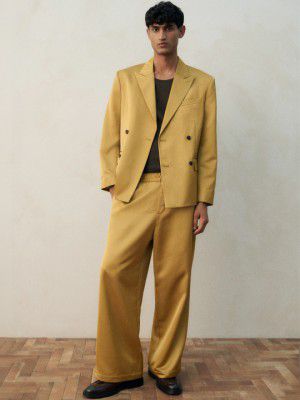 H&M Men Loose Fit Satin Trousers