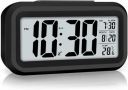 HNY Digital Alarm Clock with Automatic Sensor, Date & Temperature Display...