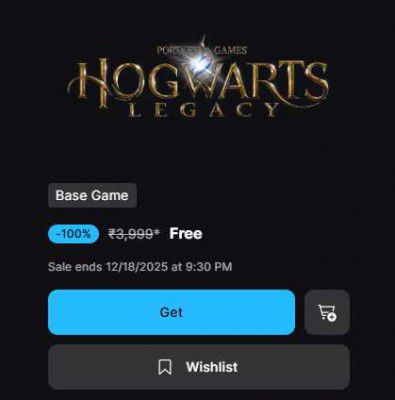 Hogwarts Legacy - Free on Epic
