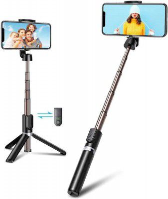 Hold up Wireless R1 Bluetooth Selfie Stick (Black, Remote Included)
