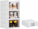HOLLIO Shoe Rack for Home,Plastic Shoe Boxes with Lids, Stackable Installation Free Shoe Storage Bins Drawers, Shoe Stand Storage Organiser for Sneakers,Trainers,Hallway,Under Bed,Women,Men...