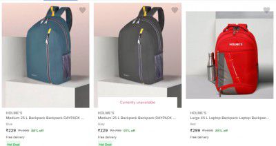 Holme S Backpacks Upto 93% Off