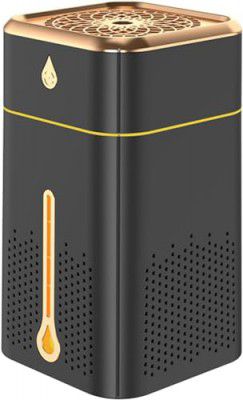 Holyzon 1 Litre Super Quiet Auto Shut-Off Ice Fog Mist Humidifier (Square, Black)