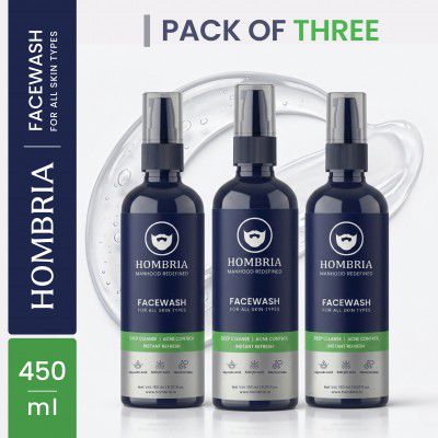 HOMBRIA Facewash for Men, All Skin Types Face Wash (450 ml)