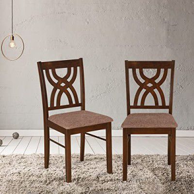 [Extra Rs.3585 OFF] @home by Nilkamal Alice Solid Wood Dining Chair Set of 2