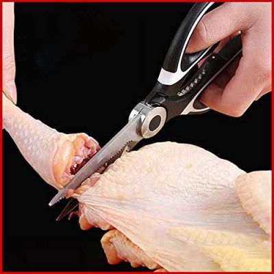 Home & Kitchen Multi Function Scissor - 21 x 9 cm, Black & Silver, Medium
