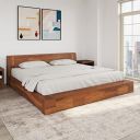 @home by Nilkamal Amelia Solid Wood WIthouit Storage King Bed (Espresso)...