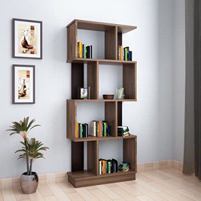 'home by Nilkamal Book Shelf | Checkers Engineered Wood 4 Tier Open Bookshelf | 1 Year Warranty | Book Shelf for Home Library, Book Shelf for Home, Book Shelf for Wall, Book Shelf for Home Decor,