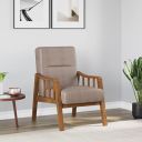 @home by Nilkamal Colette 1 Seater Fabric Sofa in Brown Finish...