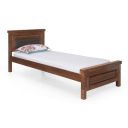 @home by Nilkamal Dexter Solid Wood Upholstered Headboard Single Bed...