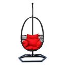 @home by Nilkamal Elon Swing Chair with Red Cushion in Brown...