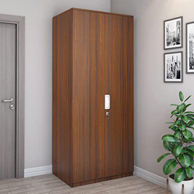 @home by Nilkamal Engineered Wood Wardrobe (Urban Teak) (Joyce Without Mirror, 2 Door)
