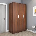 @home by Nilkamal Engineered Wood Wardrobe (Urban Teak) | 1 Year Warranty (Joyce Without Mirror, 3 Door)...