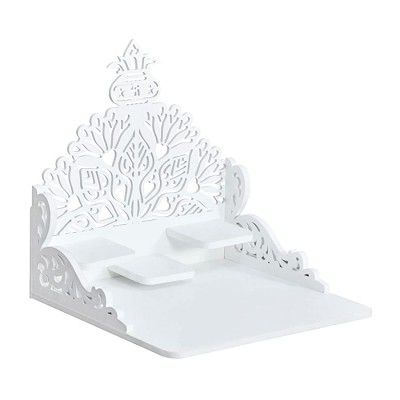 @home by Nilkamal Ethnic Engineered Wood Wall Mounted Temple Shelf 