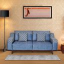 @home by Nilkamal Gilmore 2 Seater Fabric Sofa (Blue)...