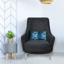 @home By Nilkamal Hayward 1 Seater Fabric Sofa (Rich Grey)...