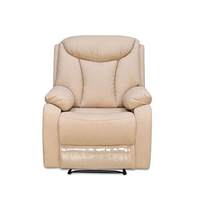 @home by Nilkamal Hendrix 1 Seater Fabric Manual Recliner (Ash Grey)