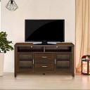 @home by Nilkamal Jonas Engineered Wood Drawers & Shelves Storage TV Unit in Classic Walnut Finish...