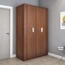 @home by Nilkamal Joyce 3 Door Engineered Wood Without Mirror Wardrobe with 1 Hanging Space & Shelves Storage...