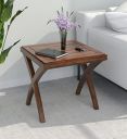 @home By Nilkamal Karla Solid Wood Side Table (Sun Walnut)...