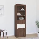 [Extra Rs 4500 OFF] @home By Nilkamal Kates Medium Curio Cabinet (Walnut & White)...