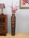 @home by Nilkamal Magna Bottom Cutwork Vase (Brown)...