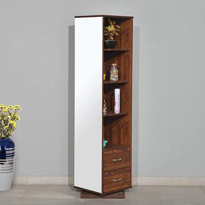 @home by Nilkamal Olson Engineered Wood Rotating Dresser with Mirror in Wenge Finish