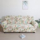 @home by Nilkamal Polyester 3 Seater Sofa Cover | Damask Design|Stretachable & Fitted Cover | Washable Couch Cover with Universal fit | Set of 1-230 x 90 cm | Floral White & Multicolor...
