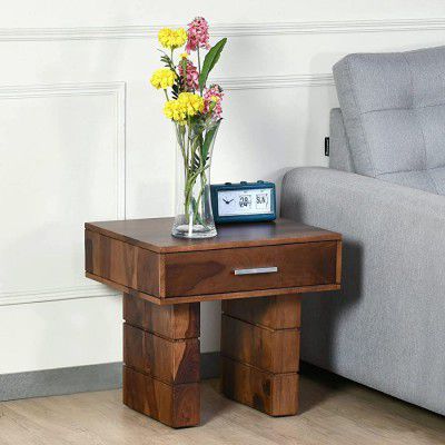 @home by Nilkamal Pride Solid Wood Side Table