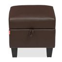 @home by Nilkamal Russ Small Ottoman with Storage (Dark Brown)...