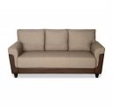 @home by Nilkamal Saviour 3 Seater Fabric Sofa in Brown Finish...