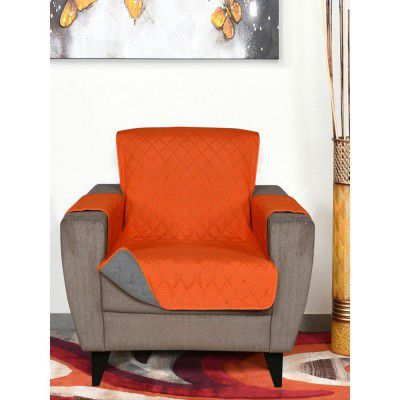 @Home by Nilkamal Solid Polyester 1 Seater Sofa Cover 