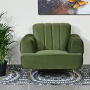 @home by Nilkamal Somerville 1 Seater Fabric Sofa (Olive Green)...