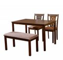 @home by Nilkamal Sutlej Rubber Wood Dining Table 4 Seater...