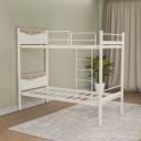 @Home by nilkamal Urbenia Bunk Bed Without Storage for Kids Room, Dormitory with Powder-Coated Metal Single Bed  (Finish Color - White, Delivery Condition - Knock Down)...