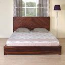 @home by Nilkamal Victoria Solid Wood King Sized Bed in Brown Finish...