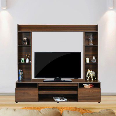 @home by Nilkamal Walton Engineered Wood Shelves Storage TV Unit (Walnut)