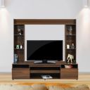 @home by Nilkamal Walton Engineered Wood Shelves Storage TV Unit (Walnut)...
