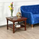 @home by Nilkamal Juliet Solid Wood Veneer Top Side Table ...