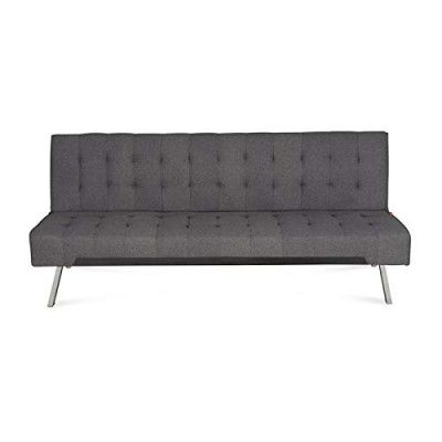 @home by Nilkaml Wichita 3 Seater Fabric Sofa in Charcoal Finish